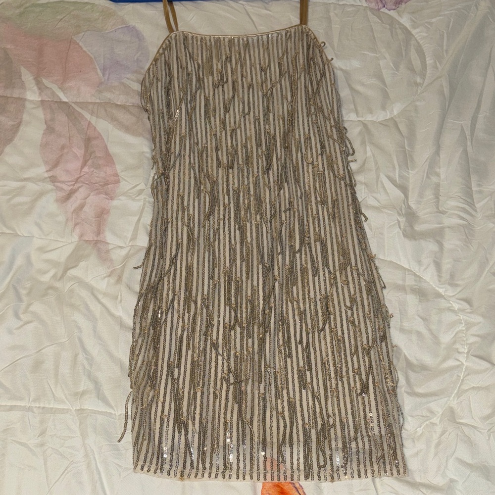 Trixxi Gold Sequin Mini Dress